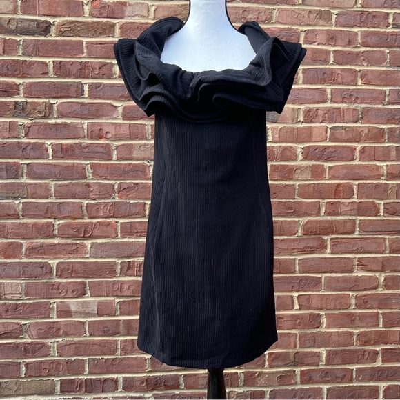 Endless Rose Women’s Ruffle Dress Black Size Large Maximalism Wedding Guest - Picture 1 of 5